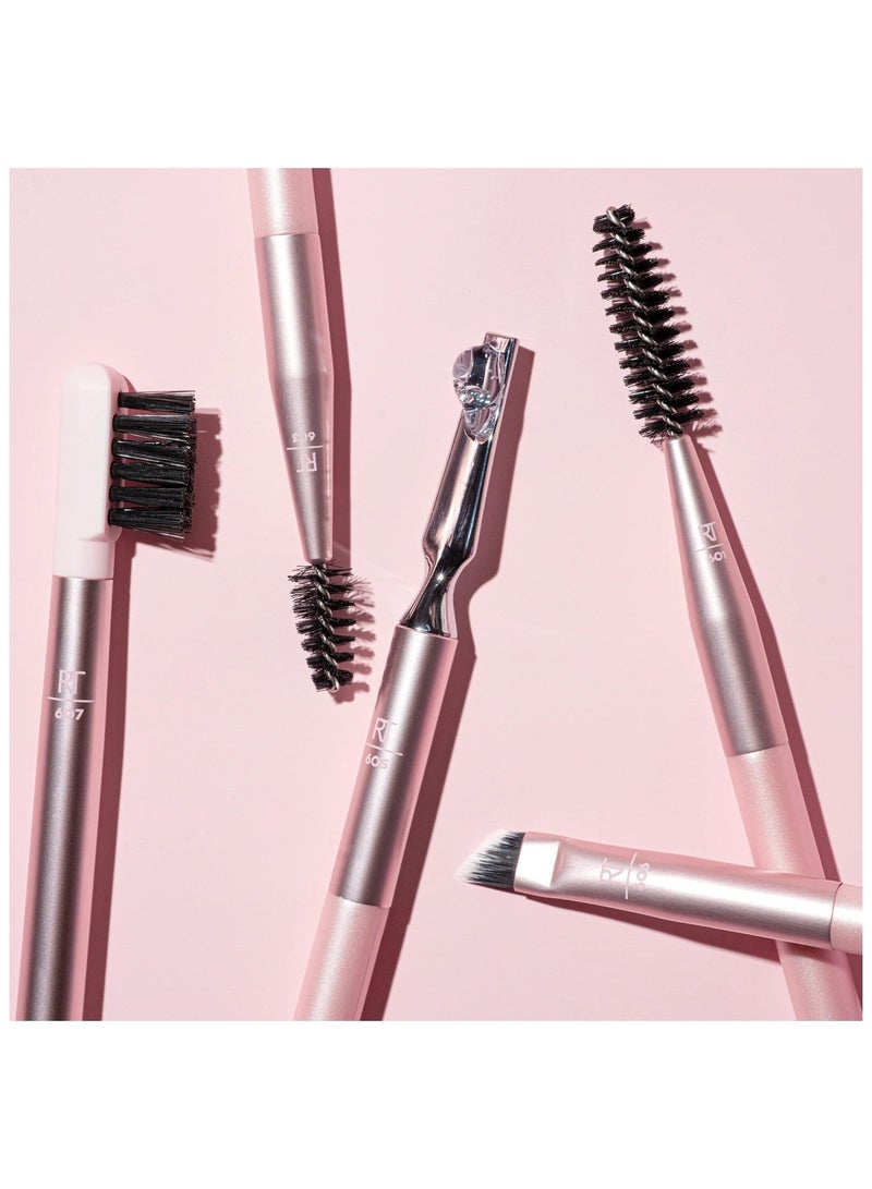 REAL TECHNIQUES Brow Styling Set For Lifting and Styling, Fill and Style, Dual-ended Full Kit for Eyebrows, Get Full Laminated and Natural Brows Multiuse Tools 3 Piece Set Pink - Image 5