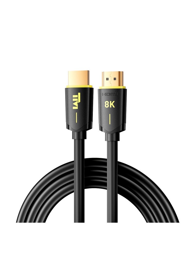 TWISTED MINDS 8K HDMI Cable – Ultra High-Speed HDMI 2.1 Cable, 8K@60Hz, 4K@120Hz, HDR+, eARC, VRR, HDCP 2.3/2.2, 3D Support (5 Meter) Black  - Image 1