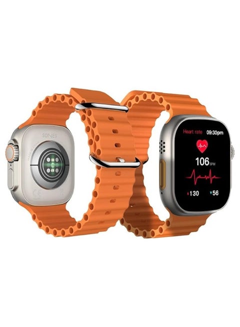 ‎2 Ultra 2.0'' HD IPS Display Smartwatch with Bluetooth Calling, 100+ Watch Faces, Upto 30 Days Battery, 100 Sports Mode, IP68 Water Resistant, Heart Rate Monitoring and SpO2 Gold Orange