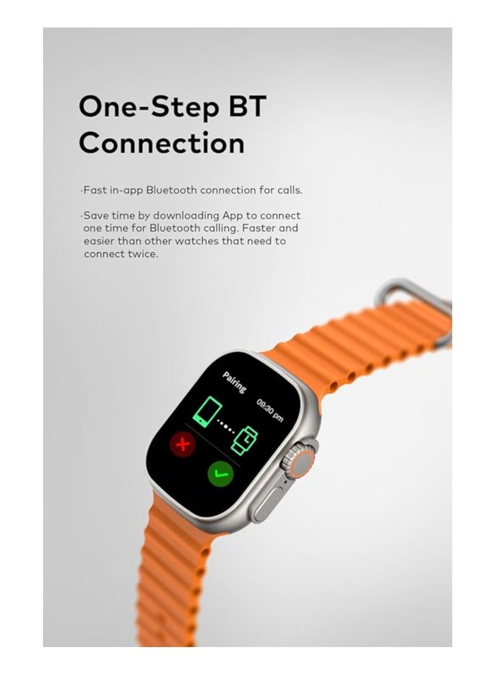 ITEL - ‎2 Ultra 2.0'' HD IPS Display Smartwatch with Bluetooth Calling, 100+ Watch Faces, Upto 30 Days Battery, 100 Sports Mode, IP68 Water Resistant, Heart Rate Monitoring and SpO2 Gold Orange - Image 1