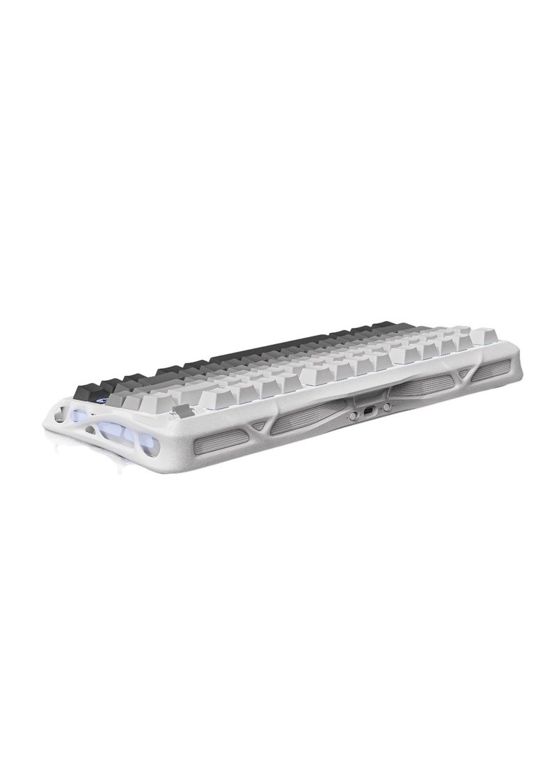 Gravastar Mercury K1 Mechanical Gaming Keyboard (Gradient White) - 75% Layout, Hot-Swappable, Custom Linear Switches, RGB Backlit, Wireless/Wired, 8000mAh Battery, Bluetooth/2.4GHz, Multi-Platform  - Image 4