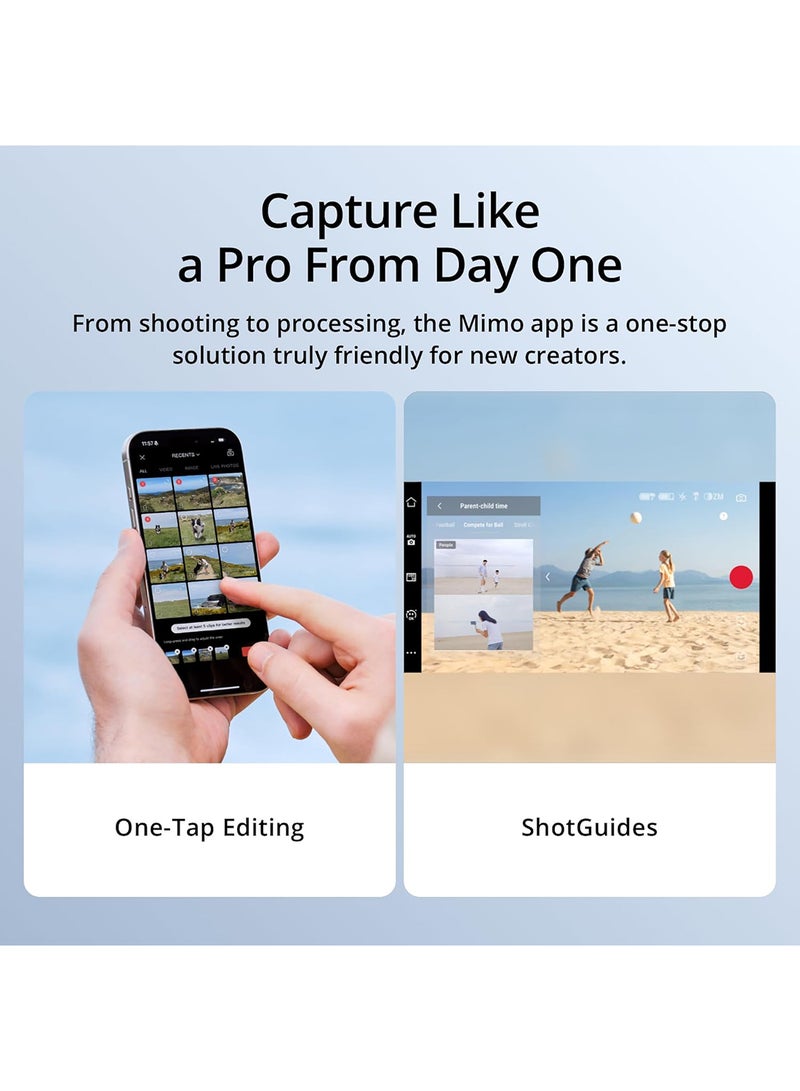دي جي آي - Osmo Mobile 7 Gimbal Stabilizer for iPhone, Android, Built-in Tripod, Ultra-Light, Comfortable Grip, 3-Axis Phone Gimbal, ActiveTrack 7.0, ShotGuides, One-Tap Edit, 10hrs Use, Phone Charging Grey - Image 1