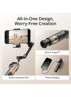 Osmo Mobile 7P Gimbal Stabilizer for iPhone, Android, Native Tracking, Lighting, 3-Axis Phone Gimbal, Quick Launch, One-Tap Edit, Built-in Extension Rod & Tripod, 10hrs Use, Phone Charging Black - pnsku/N70153790V/45/_/1741081909/81428725-471e-46a0-b391-096a05b40f1e