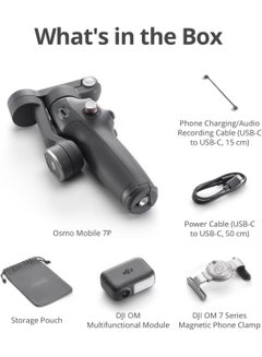 Osmo Mobile 7P Gimbal Stabilizer for iPhone, Android, Native Tracking, Lighting, 3-Axis Phone Gimbal, Quick Launch, One-Tap Edit, Built-in Extension Rod & Tripod, 10hrs Use, Phone Charging Black - pnsku/N70153790V/45/_/1741081910/3db8f493-73e0-4f6b-a73b-f4e61d81b420