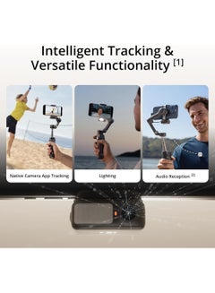 Osmo Mobile 7P Gimbal Stabilizer for iPhone, Android, Native Tracking, Lighting, 3-Axis Phone Gimbal, Quick Launch, One-Tap Edit, Built-in Extension Rod & Tripod, 10hrs Use, Phone Charging Black - pnsku/N70153790V/45/_/1741081912/918edec8-eb1d-4cf4-993a-1740904236c6