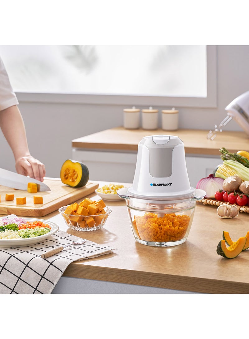 بلوبونكت Chopper, 450W, 0.75L Glass Bowl, 2 Speed Settings, Egg Whipping Accessory 450 W PCG305 Glass/White  - Image 4
