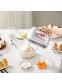 بلوبونكت Hand Mixer, 500W, 5 Speed, Turbo Switch, 2 Beaters, 2 Dough Hooks 500 W PMH205 white  - Image 5