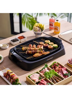 بلوبونكت Indoor Grill, 2200W, Non-stick Grilling Plate, Drip Tray, Glass Lid 2200 W KGT422 Black/Glass  - Image 3