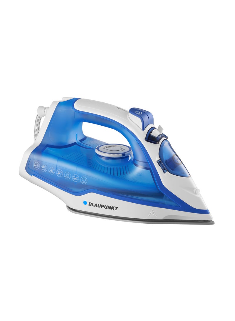 بلوبونكت Steam Iron, 2400W, Auto Shut-off, Anti-Calc, Anti-Drip, Ceramic Soleplate 280 ml 2400 W GIS360 Blue/White  - Image 5