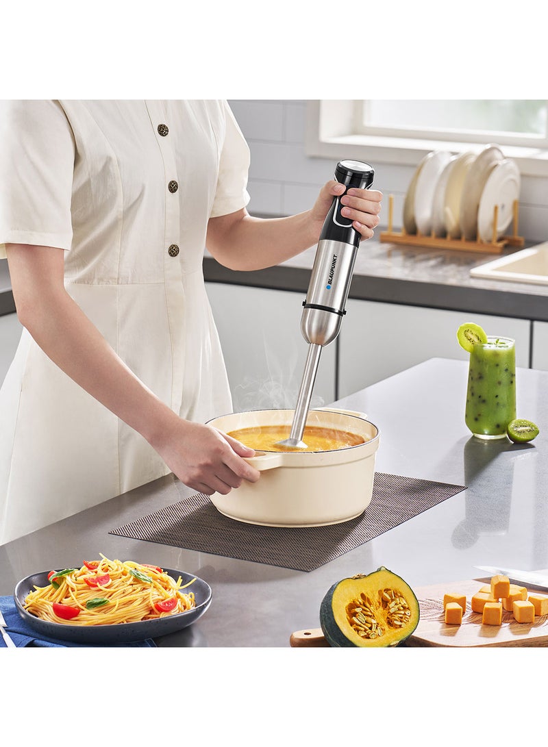 Blaupunkt Immersion Hand Blender, 1000W, Stainless Steel Body, Shaft and Blade, Variable Speed PBH425 Silver & Black - Image 3
