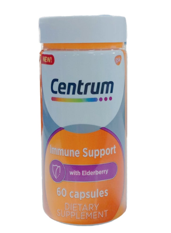 Centrum Immune Support With Elderberry 60 Capsules Dietary Supplement  - Image 1