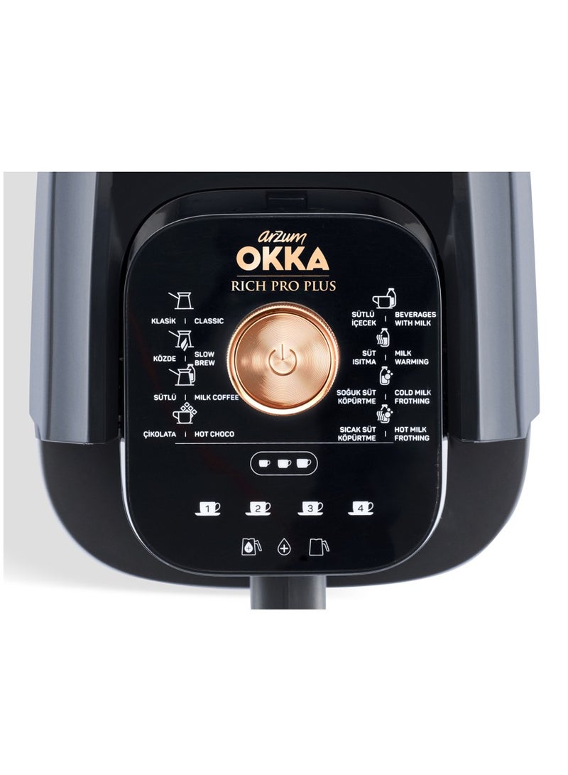 Arzum - Okka Rich Pro Plus Turkish Coffee Maker with Water Tank OK0038-04 Copper 1.3 L 480 W OK0038-04 Copper - Image 1