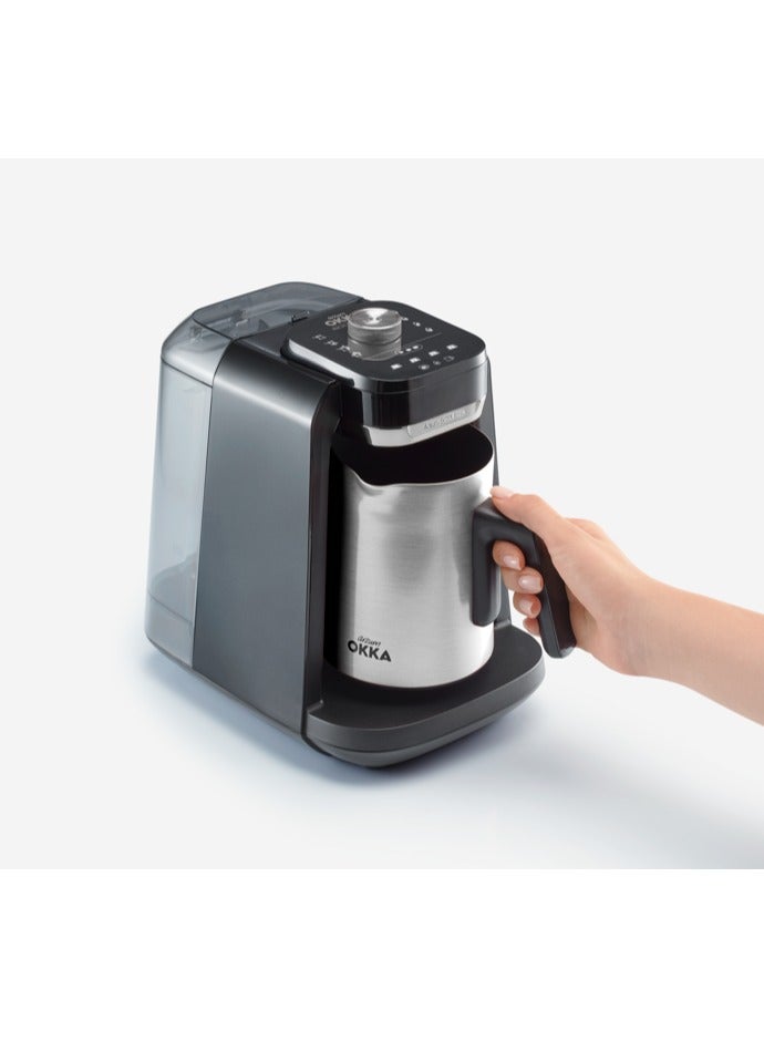 أرزوم Okka Rich Pro Plus Turkish Coffee Maker with Water Tank 1.3 L 480 W OK0038-05 Silver  - Image 3
