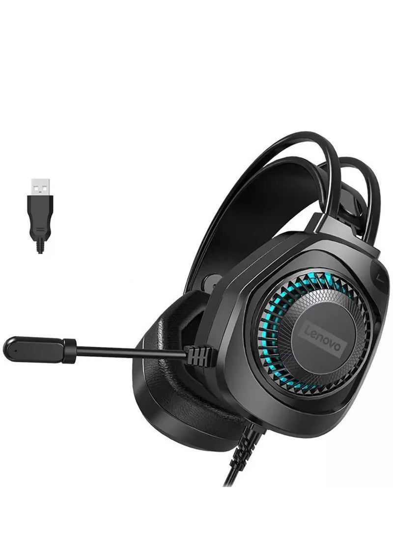 لينوفو Thinkplus G81B USB RGB Gaming Headset - 7.1 Surround Sound - Noise Cancelling Microphone  - Image 1