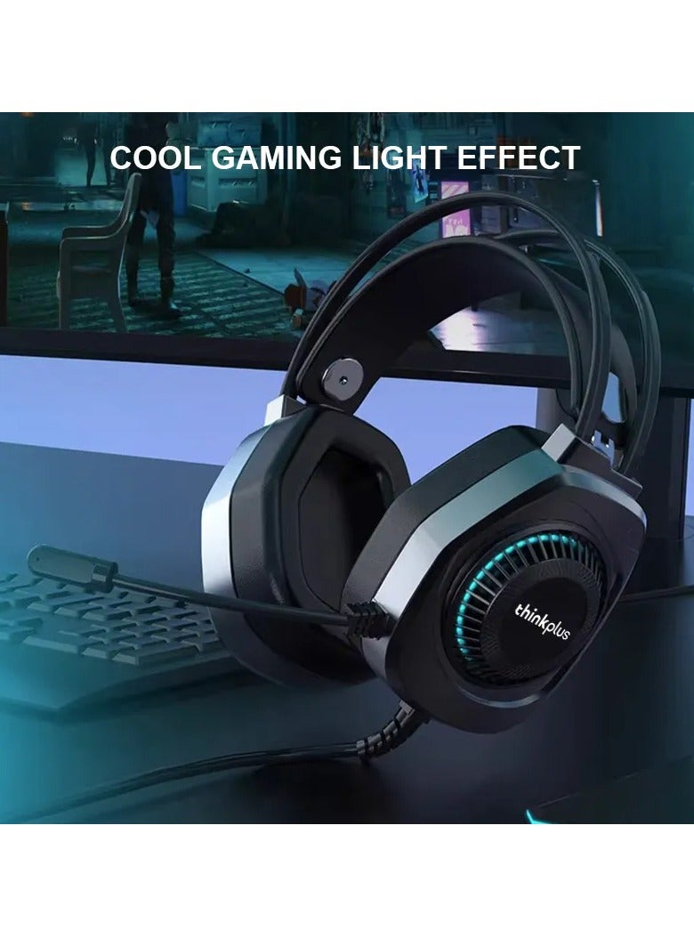 لينوفو Thinkplus G81B USB RGB Gaming Headset - 7.1 Surround Sound - Noise Cancelling Microphone  - Image 5