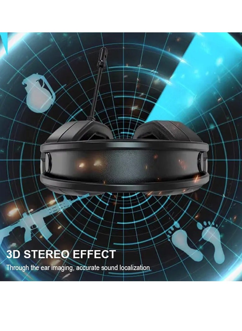 لينوفو Thinkplus G81B USB RGB Gaming Headset - 7.1 Surround Sound - Noise Cancelling Microphone  - Image 2