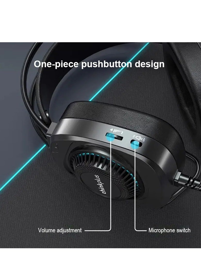 لينوفو Thinkplus G81B USB RGB Gaming Headset - 7.1 Surround Sound - Noise Cancelling Microphone  - Image 4