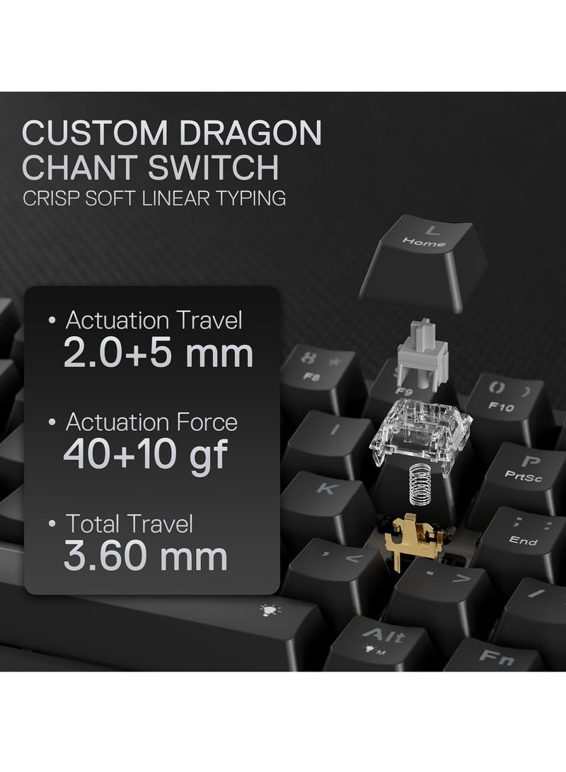 ريدراجون - Wired Gasket RGB Gaming Keyboard K709 60%, 68 Keys Hot-Swap Compact Mechanical Keyboard w/Free-Mod Socket, 3-Layer Noise Dampening & Dedicated Arrow Keys, Quiet Custom Linear Switch - Image 1