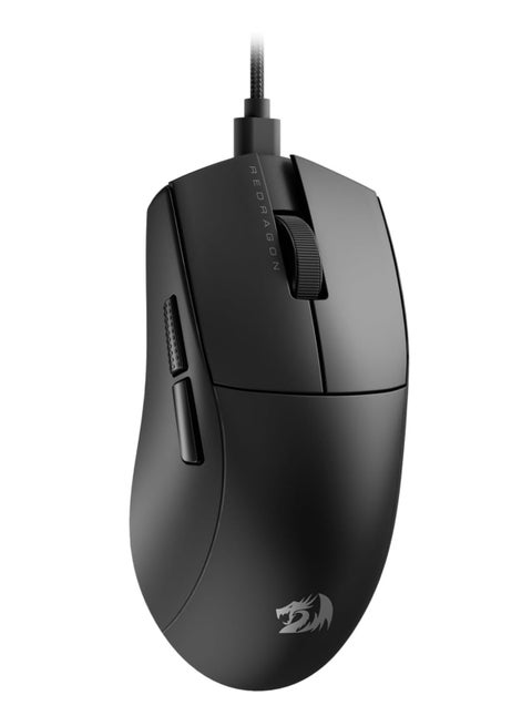 K1NG M724 Wired Gaming Mouse, 42G Ultra-Light 12,400 Max DPI Optical Gaming Mouse with 5 Programmable Buttons, Ergonomic Natural Grip Build, Software Supports DIY Keybinds & DPI, Black