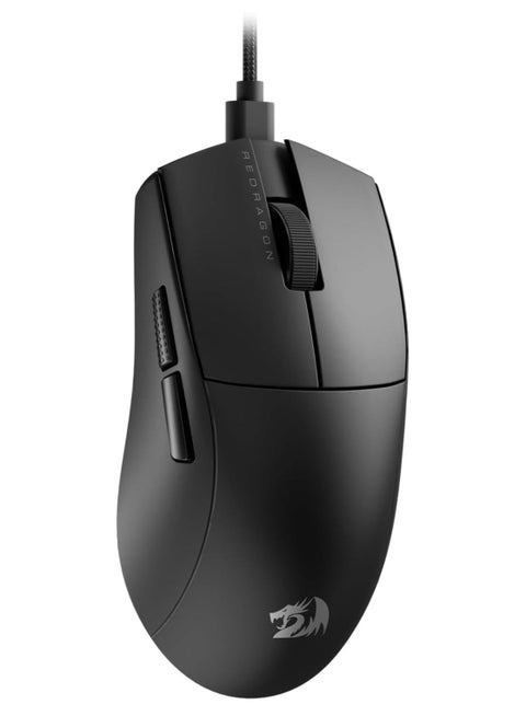 ماوس الألعاب السلكي K1NG M724، 42 جرام خفيف للغاية، 12,400 DPI كحد أقصى، ماوس ألعاب بصري مع 5 أزرار قابلة للبرمجة، تصميم مريح مع قبضة طبيعية، البرنامج يدعم تخصيص الأزرار وDPI، أسود