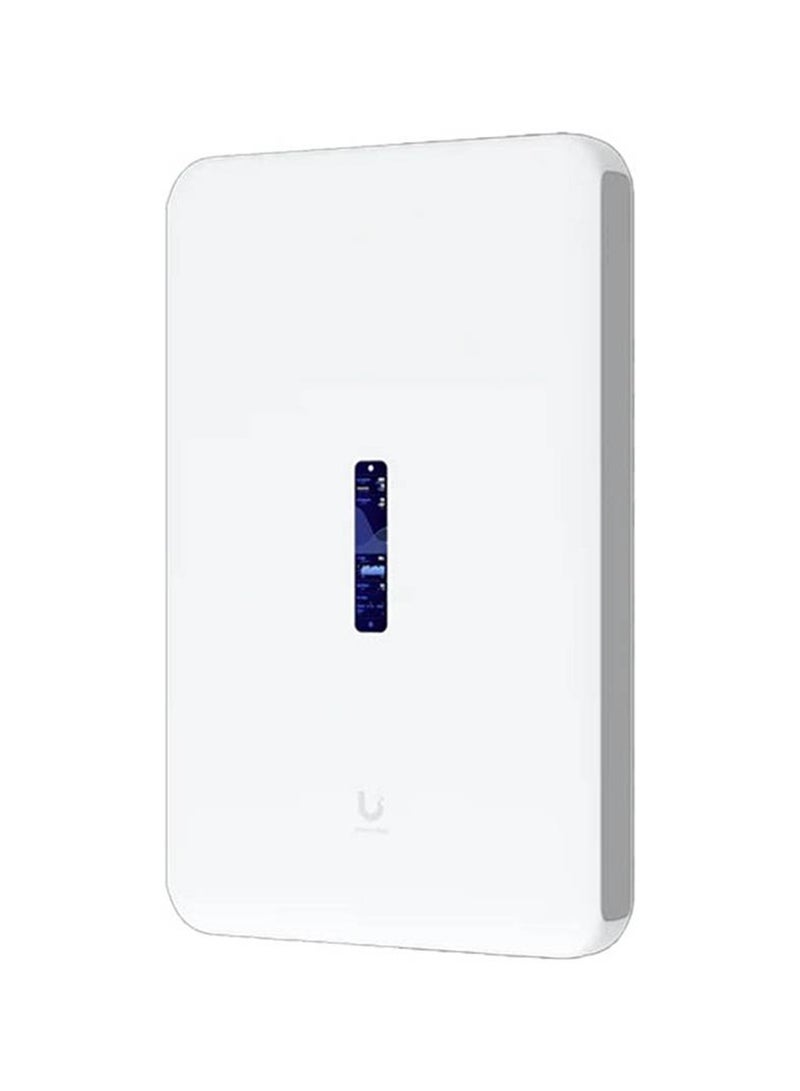 أوبيكويتي - Networks Dream Wall UniFi Cloud Gateway, 4.7" Touchscreen, ARM Cortex-A57, 4GB RAM, 16GB Storage, Up to 2.7 Gb/s Throughput, WiFi6, Dual-Band, Wall Mount, 300+ Clients, UDW White - Image 1