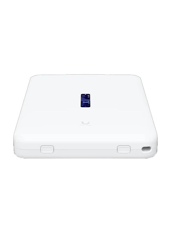 أوبيكويتي - Networks Dream Wall UniFi Cloud Gateway, 4.7" Touchscreen, ARM Cortex-A57, 4GB RAM, 16GB Storage, Up to 2.7 Gb/s Throughput, WiFi6, Dual-Band, Wall Mount, 300+ Clients, UDW White - Image 1