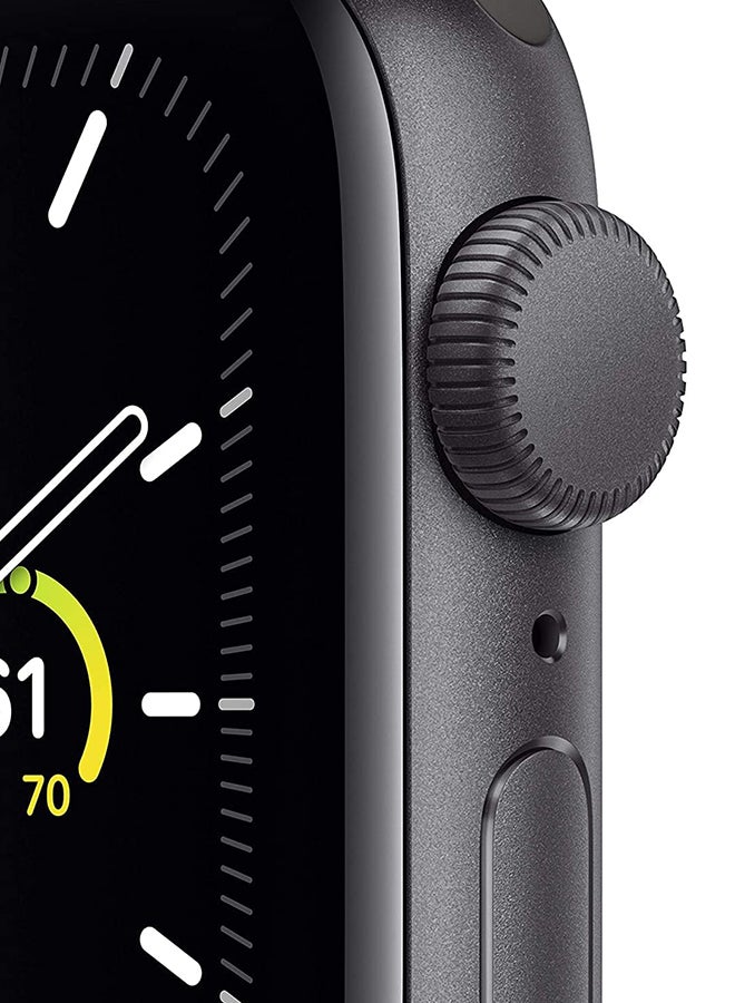 Apple - Renewed - Watch SE GPS 40mm Aluminum Case With Black Sport Band Space Gray - Image 1