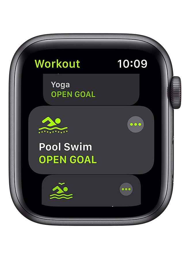 Apple - Renewed - Watch SE GPS 40mm Aluminum Case With Black Sport Band Space Gray - Image 1
