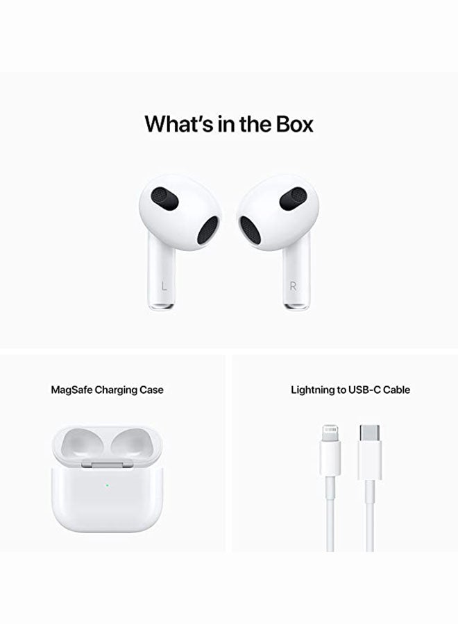 Apple - Certified Pre Owned - AirPods 3rd Gen With Lightning Charging Case White - Image 1