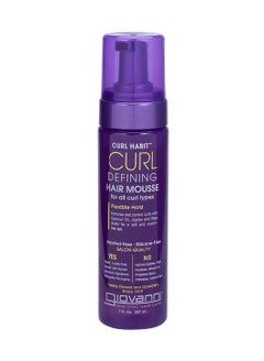 Giovanni Curl Defining Hair Mousse - Mousse for Curly Hair, Volumizing Hair Foam for Women & Men, Foaming Texture for Curls & Wavy Hair, Alcohol Free, Defining & Enhancing - 7 Fl Oz (Pack of 1) 7 Fl OzFluid Ounce  - Image 1