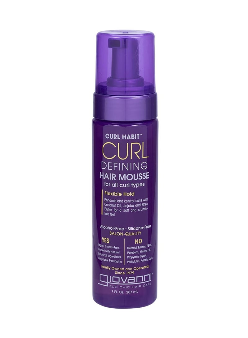 Giovanni Curl Defining Hair Mousse - Mousse for Curly Hair, Volumizing Hair Foam for Women & Men, Foaming Texture for Curls & Wavy Hair, Alcohol Free, Defining & Enhancing - 7 Fl Oz (Pack of 1) 7 Fl OzFluid Ounce  - Image 1