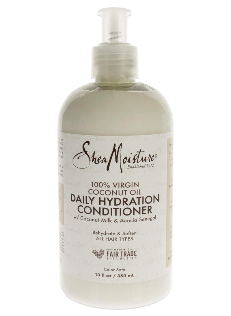 شيامويستر 100 Percent Virgin Coconut Oil Daily Hydration Conditioner by Shea Moisture for Unisex - 13 fl oz Conditioner 13 fl oz