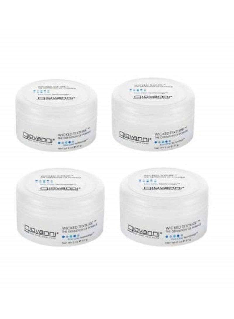 Giovanni Wicked Texture Styling Pomade - Eco Chic Wax Hair Gel, 2 Ounce (Pack of 4) 2 Ounce (Pack of 4)  - Image 1