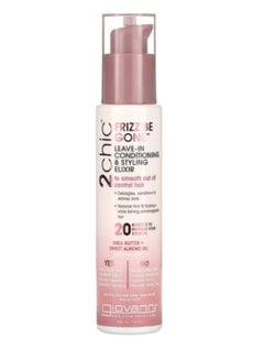 Giovanni 2chic Leave-In Conditioning Styling Elixir - Anti-Frizz Natural Hair Smoothing Formula with Shea Butter & Sweet Almond Oil, Macadamia, Detangler, Paraben Free, Color Safe Conditioner 4 fl oz  - Image 1