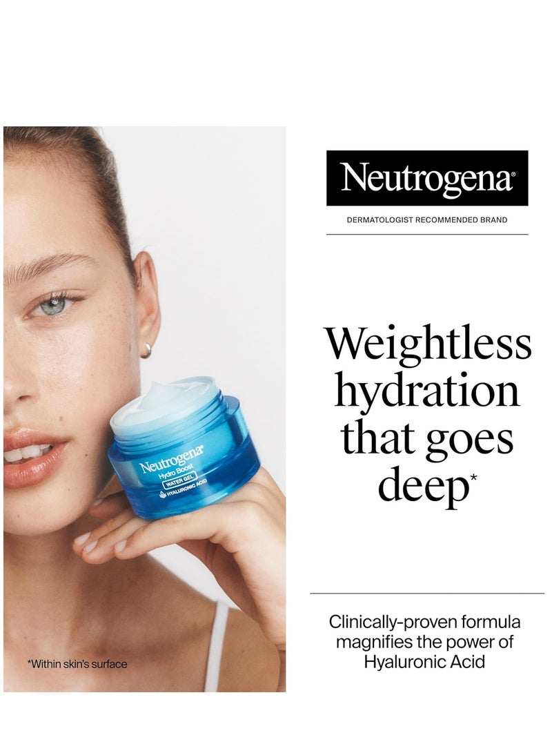 نيوتروجينا Hydro Boost Water Gel with Signature Fragrance, Hyaluronic Acid Facial Moisturizer for Normal to Oily, Combination Skin, Delivers hydration for Refreshed, Dewy Skin 1.7 ozounce - Image 4