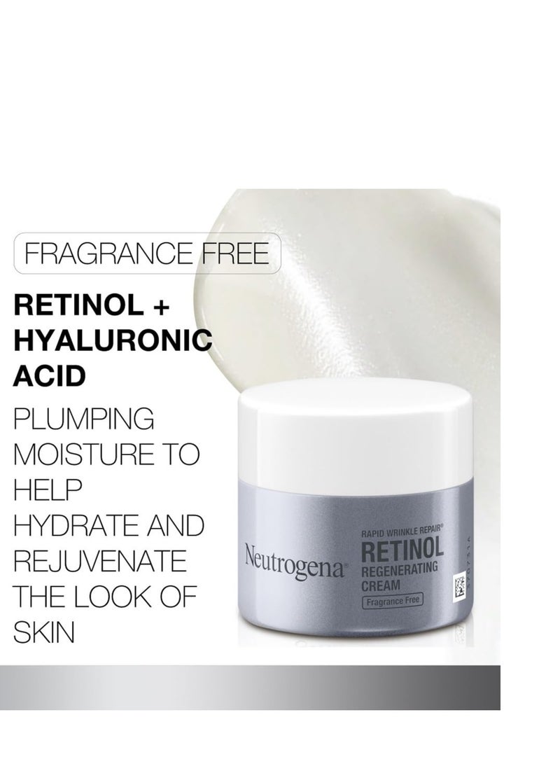 نيوتروجينا Retinol Face Moisturizer, Rapid Wrinkle Repair, Fragrance Free, Daily Anti-Aging Face Cream with Retinol & Hyaluronic Acid to Fight Fine Lines, Wrinkles, & Dark Spots, 1.7 oz - Packaging may vary 1.7 ozounce - Image 2
