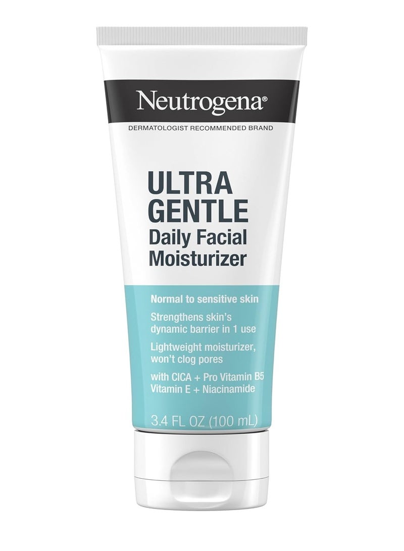 نيوتروجينا Fragrance Free Daily Facial Moisturizer, Face Moisturizer for Sensitive & Dry Skin with Vitamin B3, Pro-Vitamin B5 & Vitamin E, Supports Skin's Dynamic Barrier 3.4Fluid Ounce - Image 1