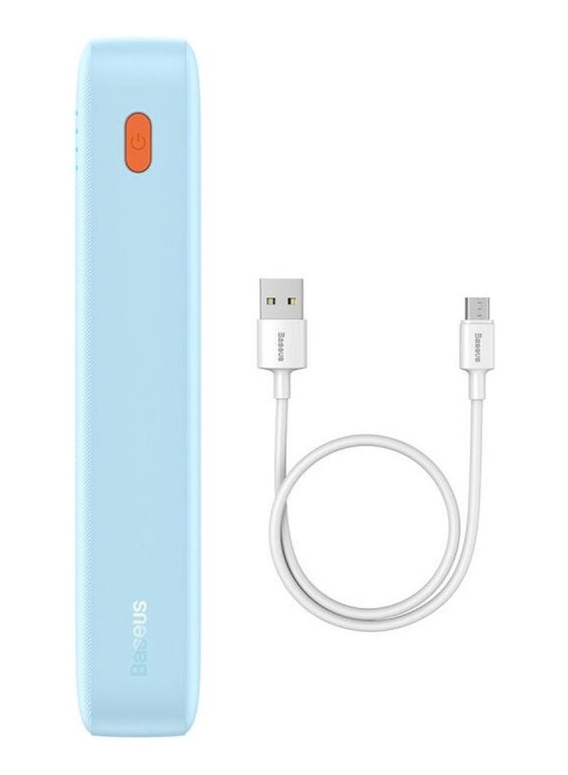 Baseus OS-Baseus Airpow Fast Charge Power Bank 20W Galaxy Blue（With Simple Series Containing universal USB to Type-C 50cm White) Sky Blue - Image 2