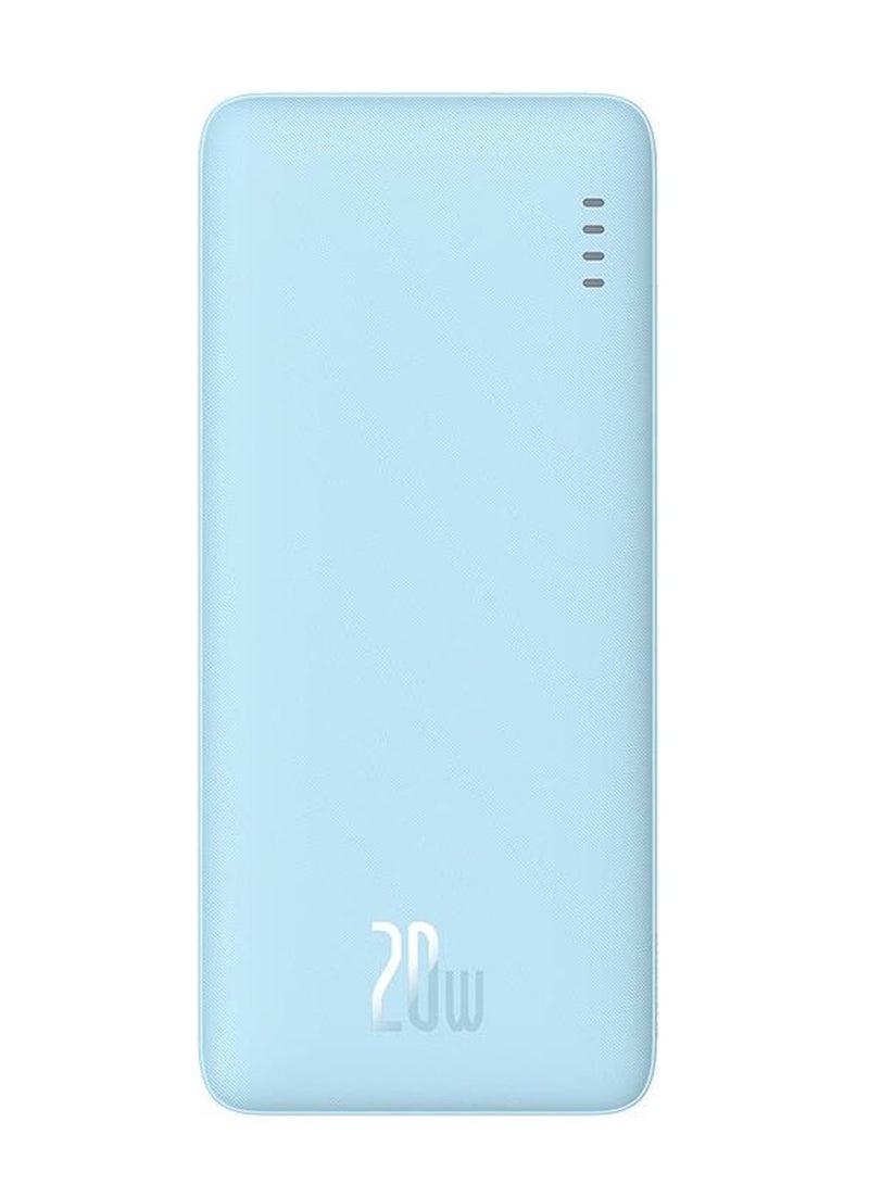 Baseus OS-Baseus Airpow Fast Charge Power Bank 20W Galaxy Blue（With Simple Series Containing universal USB to Type-C 50cm White) Sky Blue - Image 3