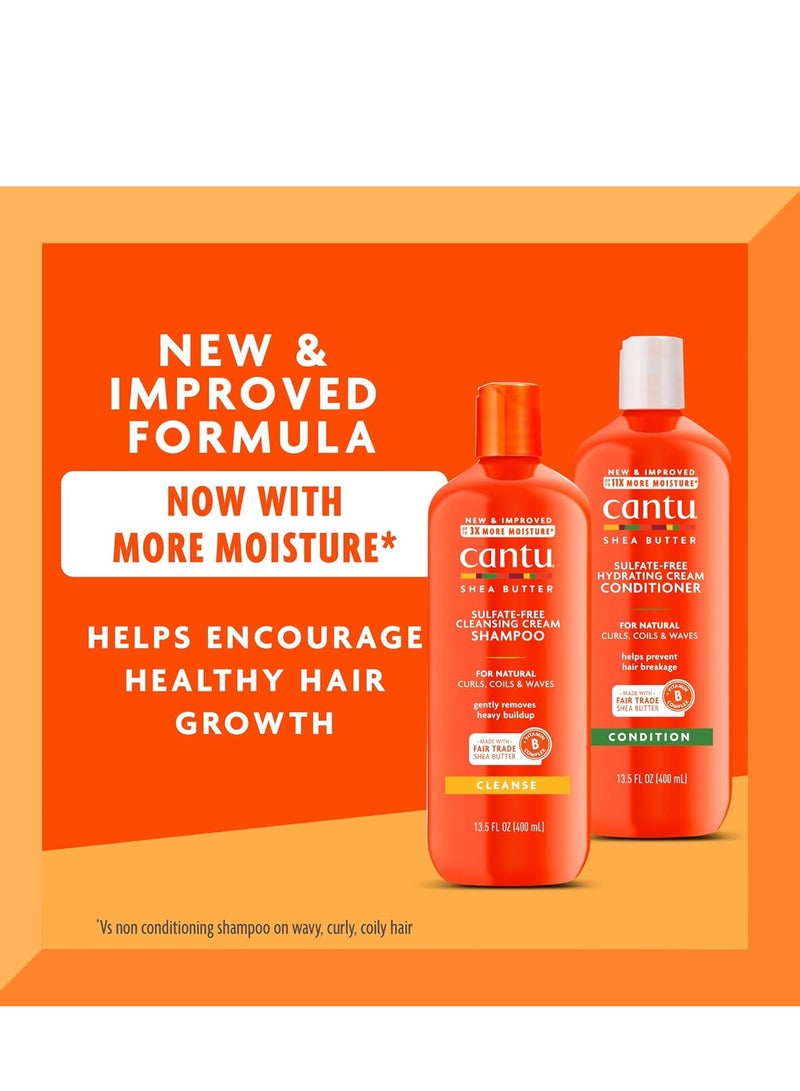 Cantu Sulfate-Free Cream Shampoo & Conditioner Bundle, 13.5 Fl Oz (Pack of 2)  - Image 2