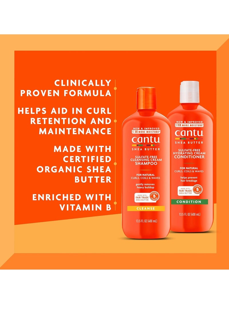 Cantu Sulfate-Free Cream Shampoo & Conditioner Bundle, 13.5 Fl Oz (Pack of 2)  - Image 3