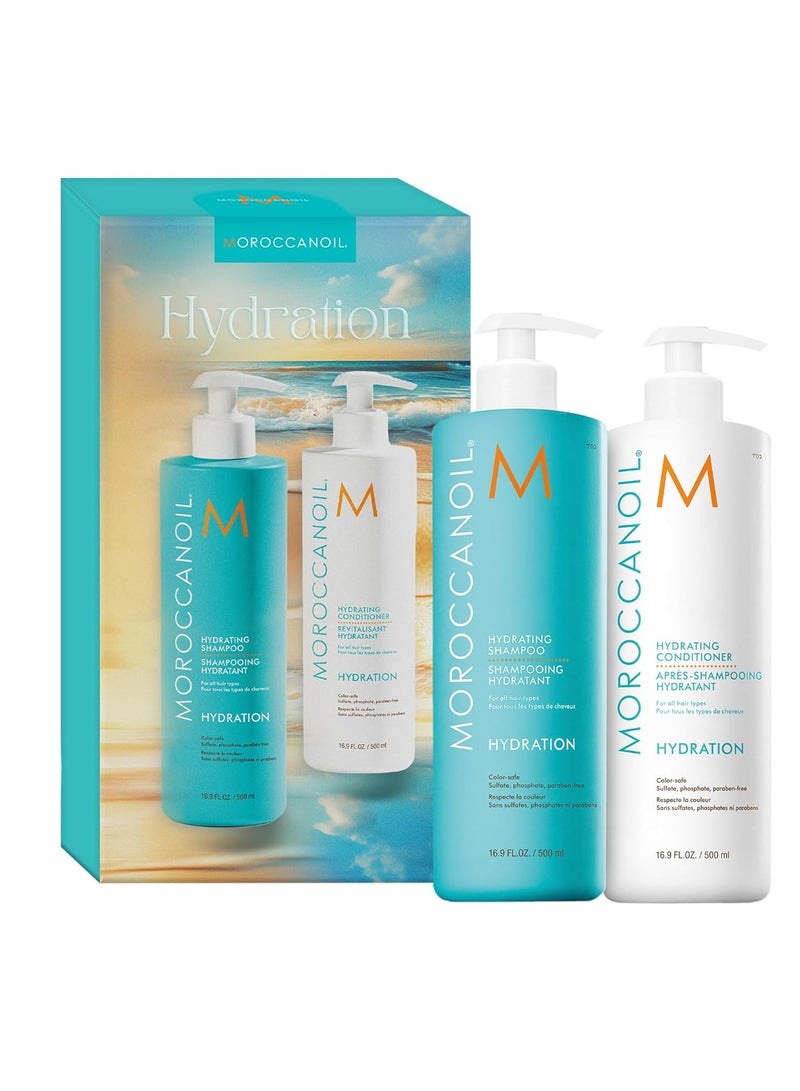 MOROCCANOIL Hydrating Shampoo and Conditioner Set, 500ml Each – Sulfate-Free, Moisturizing Hair Care Duo for Dry Hair  - Image 2
