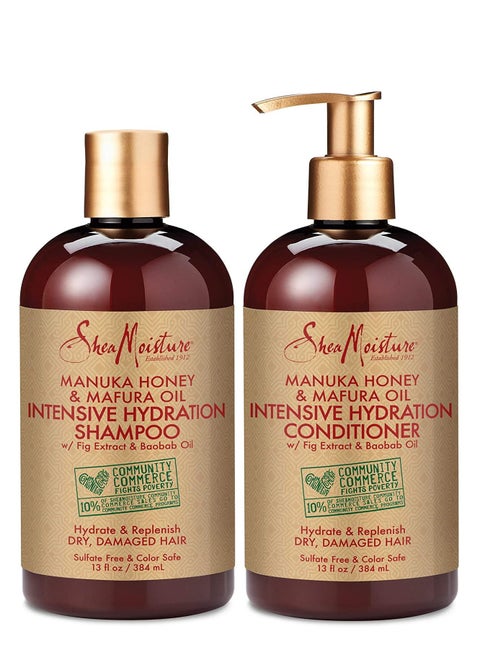 Shampoo and Conditioner Set, Manuka Honey, Mafura Oil, Baobab Oil & Fig Extract, Hydrate + Replenish, Vitamin C, Sulfate Free & Hair Color Safe, Deep Conditioning, 13 Fl Oz Ea