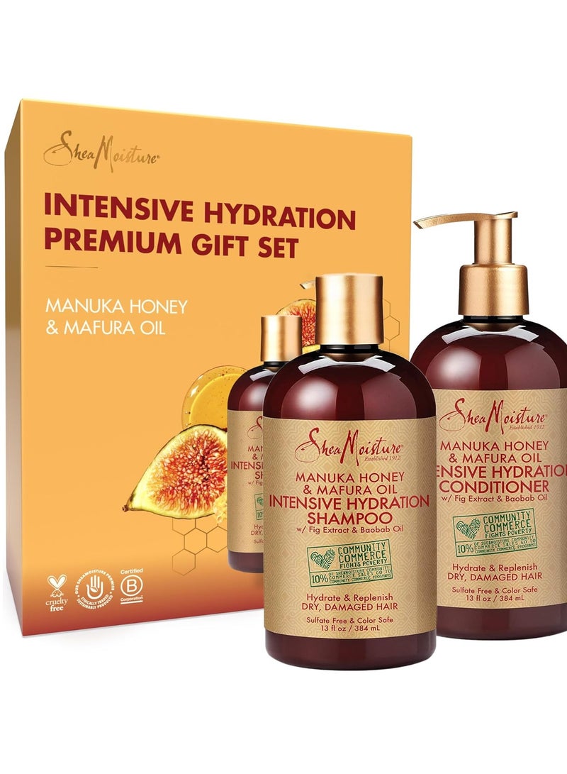 SheaMoisture Shampoo and Conditioner Set, Manuka Honey, Mafura Oil, Baobab Oil & Fig Extract, Hydrate + Replenish, Vitamin C, Sulfate Free & Hair Color Safe, Deep Conditioning, 13 Fl Oz Ea - Image 2