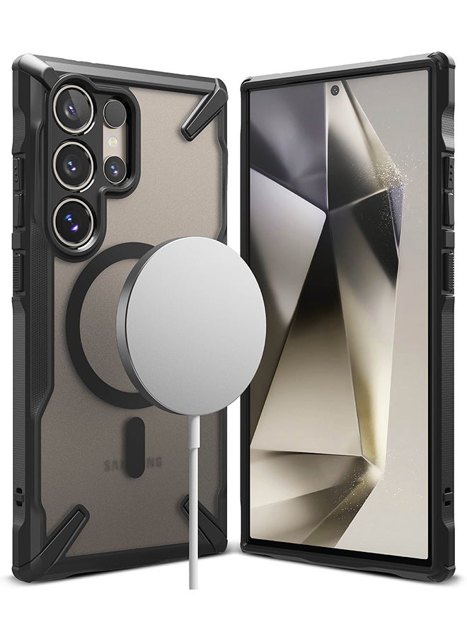 Ringke Fusion-X Magnetic Case For Samsung Galaxy S24 Ulta Case Cover Anti-Fingerprint Rugged Shockproof Protective Phone Cover - Matte Black  - Image 1