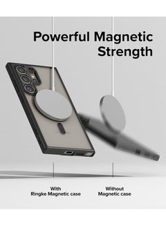 Ringke Fusion Bold Magnetic For Samsung Galaxy S24 Ultra Case Cover Firm Grip Frame Anti-Yellowing Frosted Hard Back Shockproof Bumper Cover - Matte Black  - Image 5