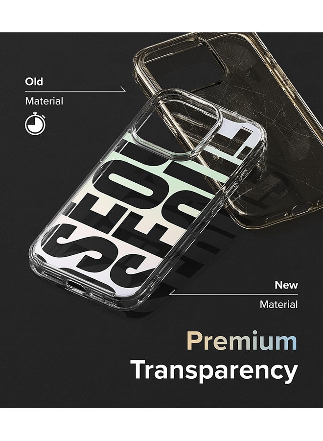 Ringke Fusion Design Case Compatible with iPhone 15 Pro Anti-Scratch Minimal Yellowing Clear Hard Back Shockproof Bumper Phone Cover -  Seoul Seoul - Image 4