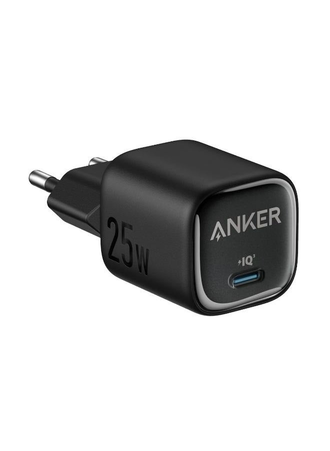 Anker Anker Zolo Wall Charger Type-C 25W Fast Charging, Improved Temperature Control, Small Design and Charge 3X Faster, Compatible with iPhone, iPad, Samsung, Pixel and more Black  - Image 1