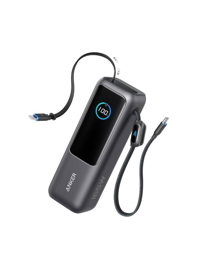 Anker - 25000 mAh Anker Zolo Power Bank (25K, 165W, Built-In USB-C and Retractable Black - Image 1