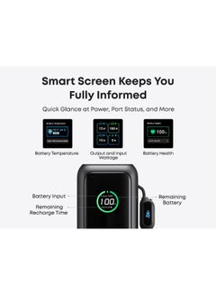 آنكر 25000 mAh Anker Zolo Power Bank (25K, 165W, Built-In USB-C and Retractable Black  - Image 4